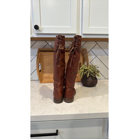 Vince Camuto Fays riding boot cognac brown leather over knee or below sz 7 - Picture 3 of 8